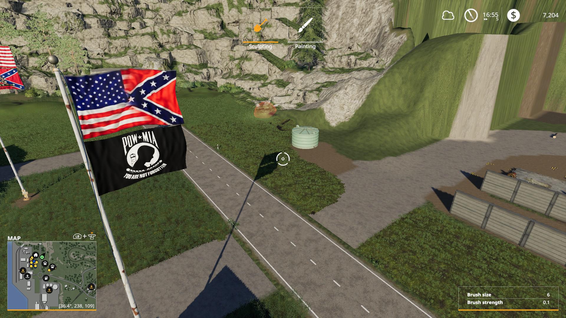 Usa Flagge Der Konföderierten über Pow Mia V10 Fs19 Landwirtschafts Simulator 19 Mods 2548