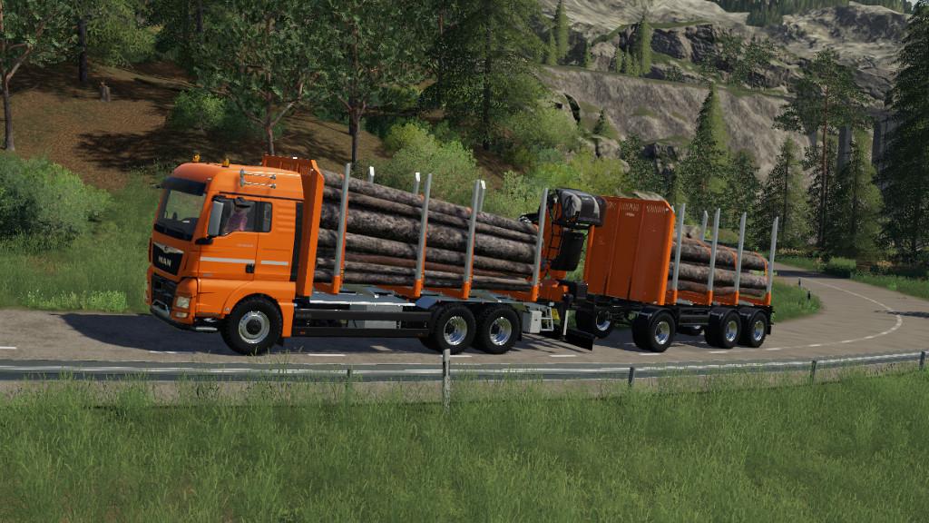 Fliegl Timber Wood Trailer V1001 Fs19 Landwirtschafts Simulator 19