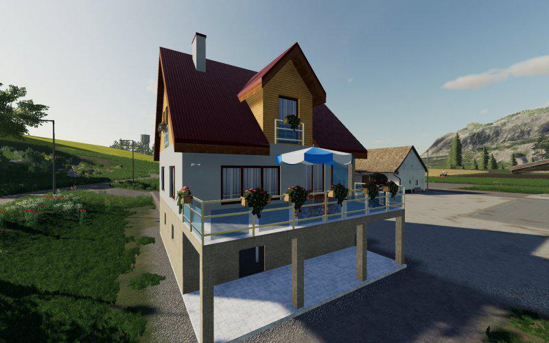 House 5 1. Farmhouse v1.0.0.0 fs19. Фс19 дом фермера. Дом для ФС 19. Сельский дом для ФС 19.