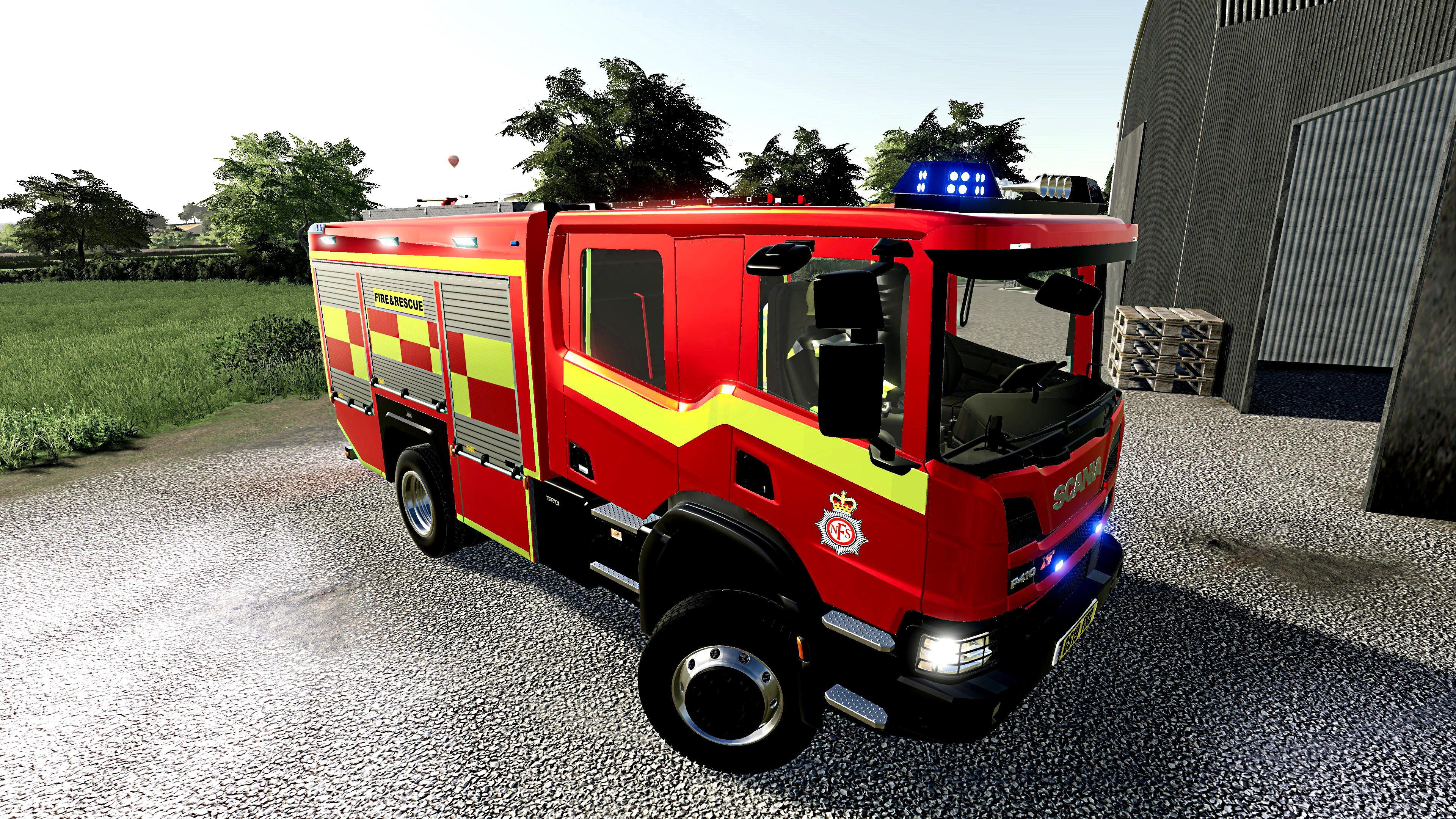 Scania Uk Fire Engine V10 Fs19 Landwirtschafts Simulator 19 Mods